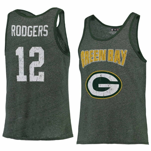 Aaron Rodgers Green Bay Packers Majestic Tri-Blend Wordmark Name ...