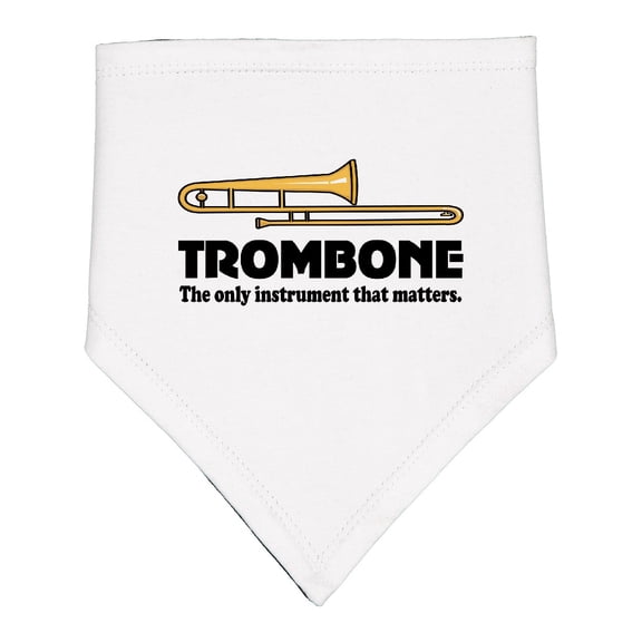 Inktastic Trombone Music Joke Band Baby Bandana Bib