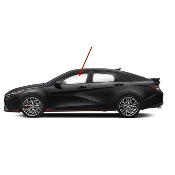 Tempered Driver Left Side Front Door Window Door Glass Compatible with Hyundai Elantra N 2022-2025 Models