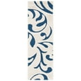 thumbnail image 5 of SAFAVIEH Florida Lavonne Floral Plush Shag Area Rug, Cream/Blue, 5'3" x 7'6", 5 of 10