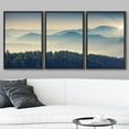 thumbnail image 2 of wall26 Framed Canvas Print Wall Art Set Blue Mountain Ranges &amp; Green Forest Nature Wilderness Photography Realism Chic Scenic Relax/Calm Multicolor for Living Room, Bedroom, Office - 24&quot;x36&, 2 of 5