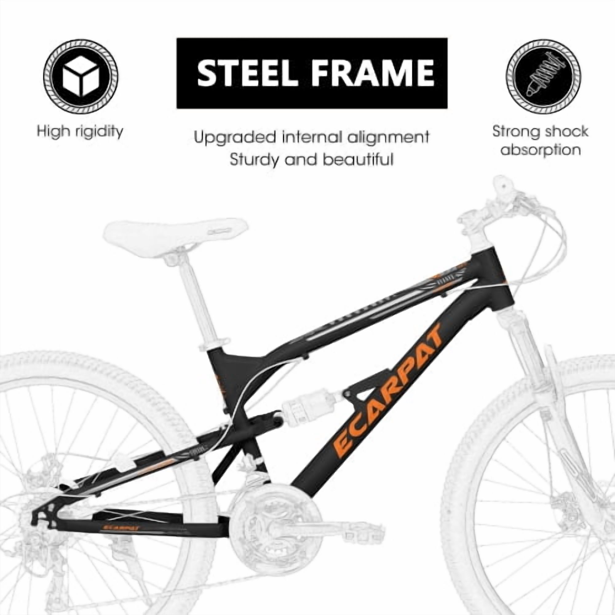Raistyw 26" Mountain Bike for Women, Steel Frame Hardtail Mountain Bicycle with Front and Rear Mechanical Disc Brakes, 21-Speed, Fits Riders 5'4" - 5'9"