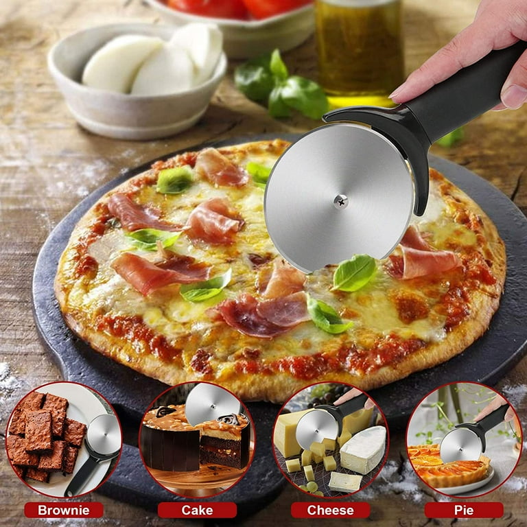 Pizza Cutter Wheel, Quality Stainless Steel Pizza Wheel, Super Sharp Pizzar  Slicer With Non Slip Handle And Protective Cove, Food Grade Kitchen Tool 