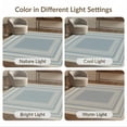 thumbnail image 7 of ODIKA 4'x6' Washable Area Rug Stain Resistant, Low Pile, Easy Care That Bordered Geometric Neutral Farmhouse Striping Couch Solid Flowing for Dorm Room, Small Living, 7 of 7