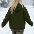 thumbnail image 6 of Tsivenald Women's Fashion Solid Color Long Sleeve Pocket Zipper Outdoor Waterproof Rain Jackets Windbreaker Coat, Army Green S-2XL, 6 of 7