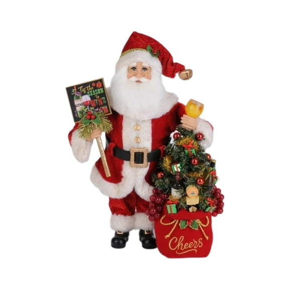 Karen Didion Lighted ""Season To Wine"" Santa