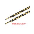 thumbnail image 3 of INSPIRE CHIC Flat Colorful Printed Shoelaces Sneakers Laces Spotted Shoe Strings 2 Pairs Black Yellow 120cm/47.2", 3 of 4