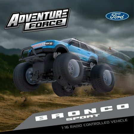 Adventure Force (1:16) Remote Control Ford Bronco 4x4 Blue/White Truck, WR4-16S85U-TE