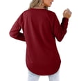 thumbnail image 4 of Womens Sweatshirts Crewneck Loose Fitting Tops For Women Long Sleeve Shirts Pullover, 4 of 10
