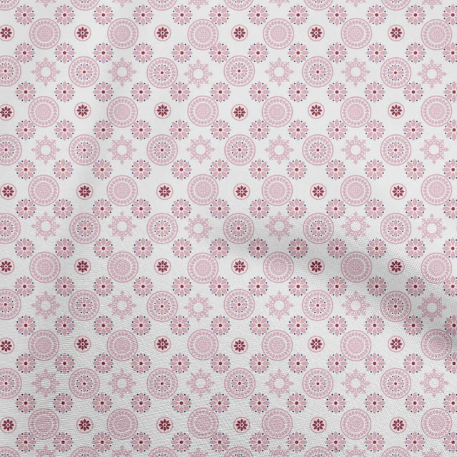 oneOone Viscose Chiffon Light Pink Fabric Block Fabric For Sewing Printed Craft Fabric By The Yard 42 Inch Wide
