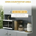 thumbnail image 5 of Barara King Kitchen Pantry,71" Kitchen Pantry, Freestanding Buffet with Hutch, Farmhouse Storage Cabinet, Microwave Cabinet, White, 5 of 6