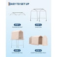 thumbnail image 6 of Ladcaser 6'x8' Outdoor Carport Storage Shed with Roll-Up Door & Vent, Heavy-Duty Shelter for Motorcycle, Firewood, Garden & Tools, 6 of 7
