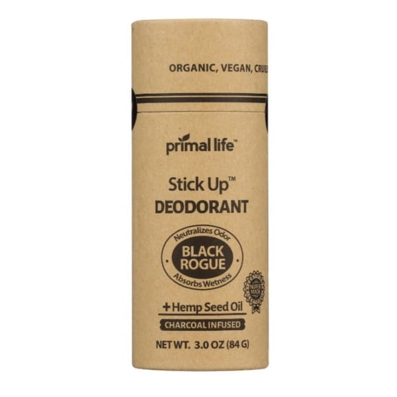 Primal Life Organics Stick Up Natural Deodorant, Charcoal Infused, 3 oz