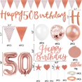 thumbnail image 2 of Decoraciones de fiesta MOVINPE para 50 cumpleaños en oro rosa para mujer, 2 of 7