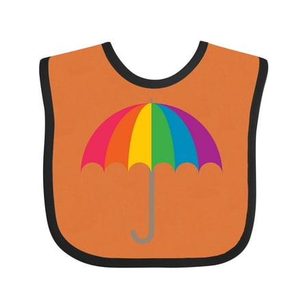 

Inktastic Rainbow Umbrella Gift Baby Boy or Baby Girl Bib