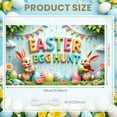 thumbnail image 2 of Colorful Letters Easter Banner Cartoon Bunnies Egg Hunt Display Decorative Eggs Floral Accents Bunny Backdrop for Easter Celebration Egg Hunt Game Kids Activity, 2 of 9