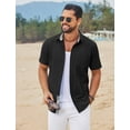thumbnail image 2 of COOFANDY Men Linen Shirt Lightweight Beach Shirt Button Up Shirts for Men Summer Beach Outfit, 2 of 6