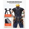 thumbnail image 4 of KFFKFF Tool Belt with 22 Pockets and Adjustable Suspenders, Heavy-Duty Utility Belt for Electricians, Carpenters, and Construction Workers, Adjustable Waist Size 32 to 68 Inches, 4 of 9