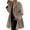 Khaki, variant on comerut Women Autumn Winter Shawl Collar Buttons Warm Hooded Jacket Long Coat Outerwear