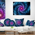 thumbnail image 4 of Designart Magical Glowing Fractal Flower - Floral Throw Pillow - 18x18, 4 of 5