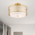 thumbnail image 4 of Livex Lighting  41108-33 Arabesque 3 Light Goldtone Indoor Flush Mount, 4 of 11