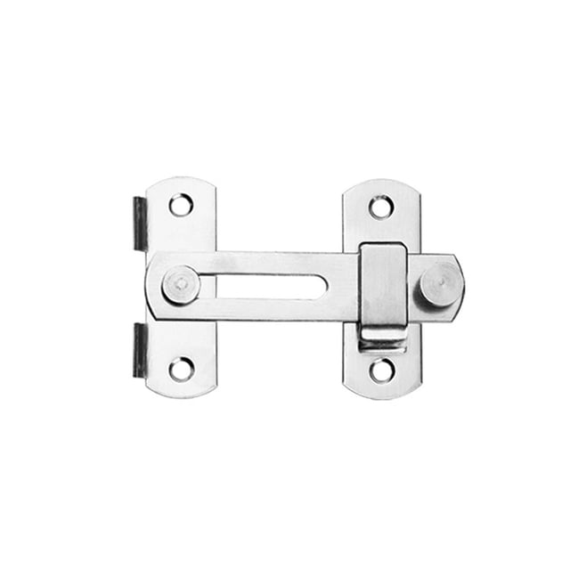 Paquete de 2 hebillas de cerrojo con hebilla de ángulo recto, herrajes para muebles de seguridad, cerraduras para puertas, adornos de inodoro, Herramientas y ferretería Hebilla de puerta plana/L Eigraketly TO008884-02