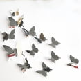 thumbnail image 6 of 12 Pcs Butterfly Wall Decor,Removable Stickers Wall Decor,3D Butterfly Wall Decal Room Decor,3D Butterfly Wall Stickers,for Room, Door, Window, Wedding, Bathroom, Birthday Decoration,White, 6 of 6