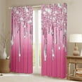 thumbnail image 2 of Castle Fairy Bling Crystal Curtains Pack Of 2 (42X84 Each) for Teens Women Men,Abstract Gradient Curtains Blackout,Ombre Bling Glitter Bedroom Curtains,Luxury Bedroom Decor, 2 of 6