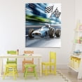 thumbnail image 3 of Stupell Industries Contemporary Speedy Racecar with Flags Canvas Art, 36 x 48, by Christine Simpson Art, 3 of 8