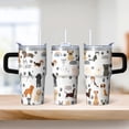 thumbnail image 2 of 20OZ Insulated Dog Office Tumbler with Handle Straw and Lid Paw Print Coffee Cup for Women Friends Great Holiday Birthday Presents Fits Most Car Cup Holders, 2 of 6