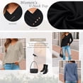 thumbnail image 3 of SUNBS Long Sleeve Shirts for Women Tunic V Neck Button Top Dressy Casual Business Blouses, 3 of 9