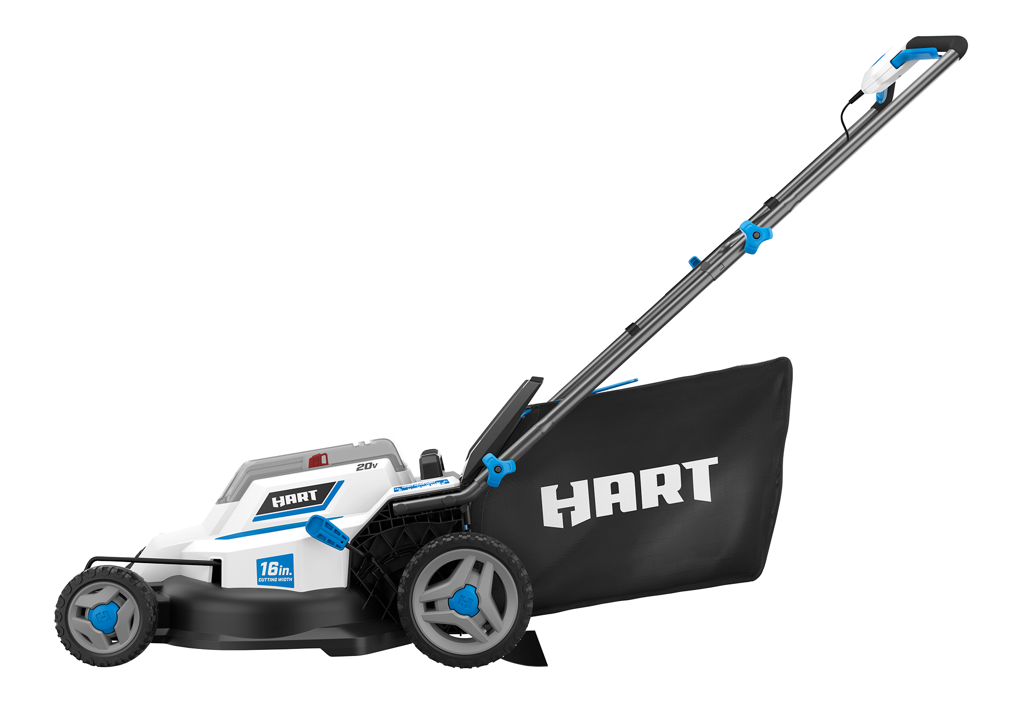 HART 20-Volt 16-inch Push Lawn Mower Kit, (2) 4.0Ah Lithium-Ion Batteries - image 5 of 11