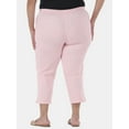 thumbnail image 5 of JMS Just My Size by Hanes Women's Plus Snap Hem Pull On Cropped Pants, 23" Inseam, Sizes 0X-4X, 5 of 5