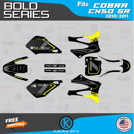 Kalair GFX Graphics Kit for Cobra CX50SR (2010-2011) Bold Series Kalair GFX Graphics Kit for Cobra CX50SR (2010-2011) Bold Series