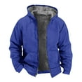 thumbnail image 2 of Njoeus Sherpas Hoodies for Men, Men's Winter Coat Full-Zip Hooded Sweatshirt Warm Thicken Fleeces Lined Jacket with Pockets S-5XL （Available in Big & Tall Size), 2 of 5