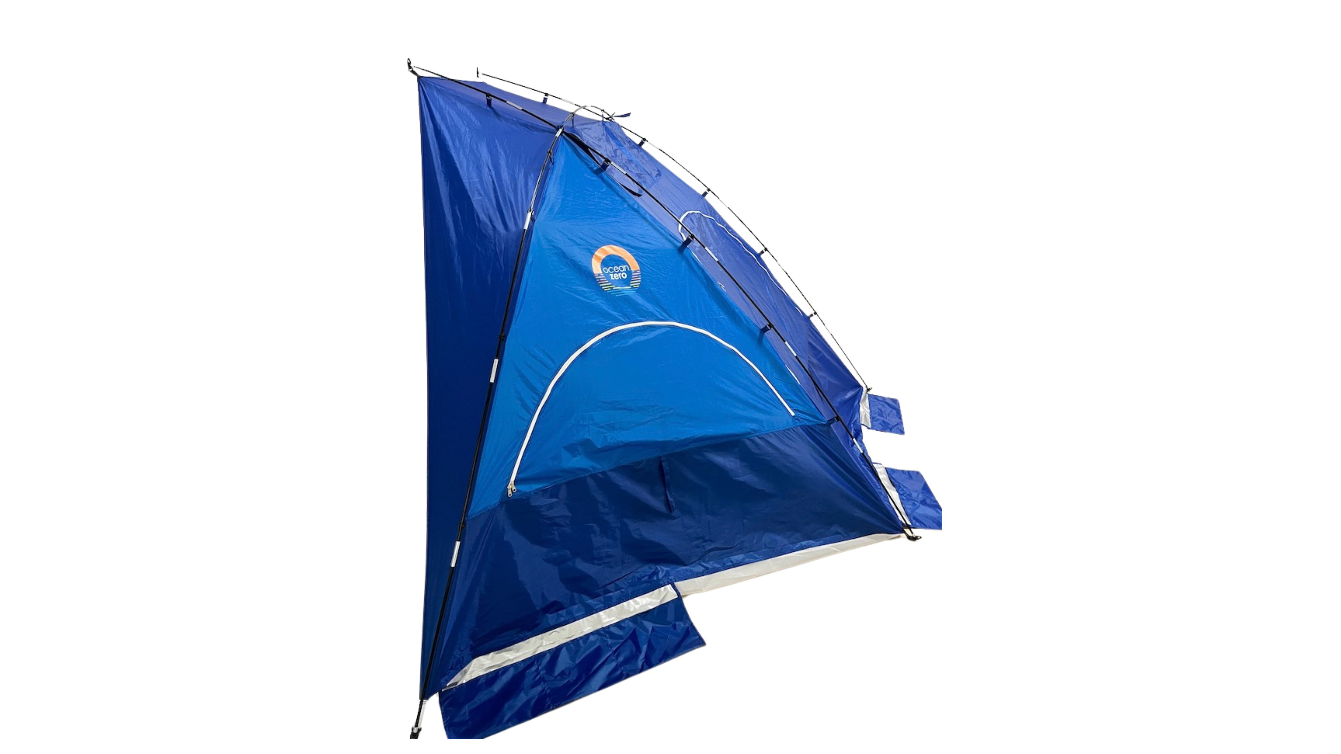 Ocean Zero Portable Beach Shade. UPF 50+. Solid Blue