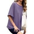 thumbnail image 4 of Short Sleeve Women Oversized T-Shirt Summer Casual Loose Tee Tops, 4 of 7