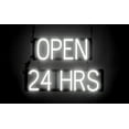 thumbnail image 1 of SpellBrite OPEN 24 HRS LED Sign for Business. 16.5" x 15.0" White OPEN 24 HRS Sign Has Neon Sign Look With Energy Efficient LED Light Source. Visible from 500+ Feet, 8 Animation Settings., 1 of 4