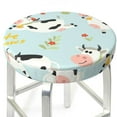 thumbnail image 3 of Haiem Cute Cows Cushion Round Bar Chair Seat Cover Bar Chair Cushion Covers Elastic Washable Bar Chair Cover,Protects from Scratches and Stains-13 inch, 3 of 7