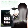 thumbnail image 6 of Dexe Black Hair Dye Shampoo Instant for Men Women, Black Hair Dye-Mild Plant Formula-Simple to Use-Lasts 30 Days 10-Bag/Box, 6 of 9