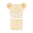 thumbnail image 2 of Adjustable Knitted Dog Hat for Medium Large Dogs - All Season Soft Beanie with Sun Brim for Walking Protection, Beige, 2 of 7