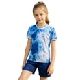 thumbnail image 4 of Weebloom Kids Boys Summer Athletic Outfit Girls Football Quick Drying Training Shirt Shorts Set Basketball Tracksuit Shorts T Shirt Sportsuit Boy Running Sports Clothes Set 7-8 Years Blue, 4 of 6