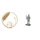 thumbnail image 1 of Estatua de bola de cristal,Estatuas de bolas de cristal para decoración del hogar,escritorio,interior,Escultura de bola de cristal,figura decorativa de hierro,Figura de escritorio,Estatua de, 1 of 8