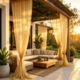 thumbnail image 7 of AUNVITO Clearance Outdoor Privacy Curtain 118.1x29.5 Inch Mesh Sheer Patio Curtain for Garden Balcony Outdoor Mosquito Privacy Curtain Great Gift Choice for Family and Friends, 7 of 7