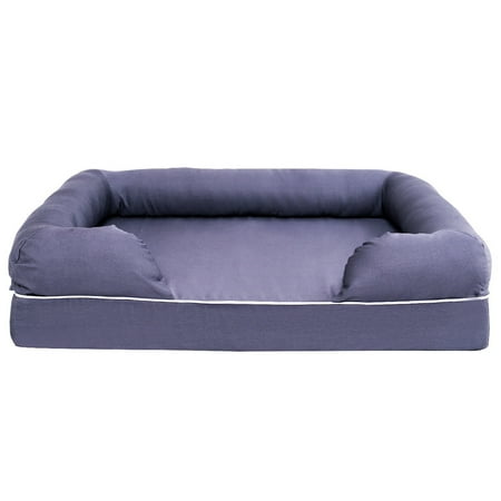Gymax Small Dog Sofa Pet Bed Solid Memory Foam Comfortable Gray
