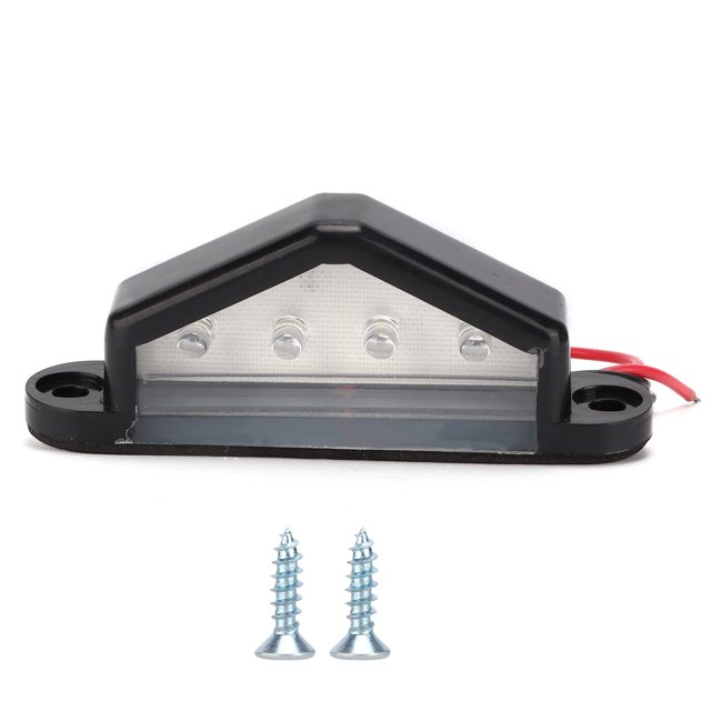 Luz De Matrícula, Resistente Al Agua, Universal, 12 V-24 V, 4 LED, Lámpara De Matrícula, Instalación Atornillada Para Remolques, Camiones, Barcos, Coches, Vehículos ANGGREK License Plate Light