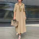 thumbnail image 4 of Vestido cárdigan de manga larga con solapa para mujer, cárdigan de un solo pecho, vestidos de empalme con doble bolsillo, vestido de viaje elegante para mujer, primavera y otoño, 4 of 4