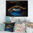 thumbnail image 3 of Designart 'Girl Eyes With Gold Chain and Blue Pigment' Modern Framed Art Print, 3 of 4