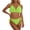 Light Green, variant on High Waisted Bikini Sets for Women Push Up Fuzzy Sexy Swimwear Beach Vacation Bathing Suits String Triangle Swimwear