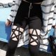 thumbnail image 2 of Pantalones Prolriy para mujer, pantalones góticos con cremallera de estrella y cintura de cinco puntas, leggings punk huecos, pantalones altos para mujer, pantalones negros XL, 2 of 8